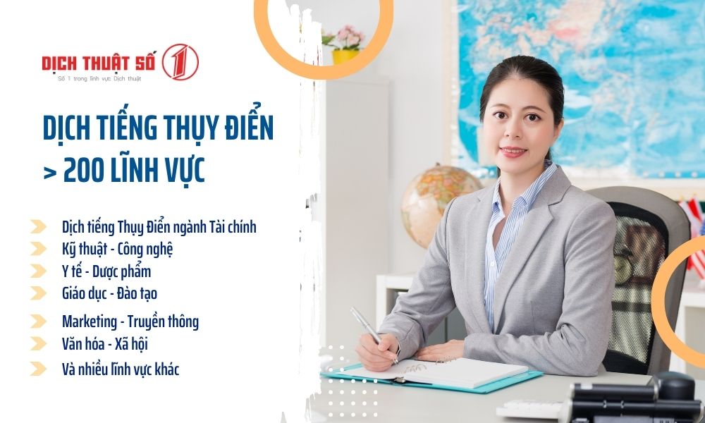 Dịch từ tiếng Thụy Điển sang Tiếng Việt hơn 200 lĩnh vực