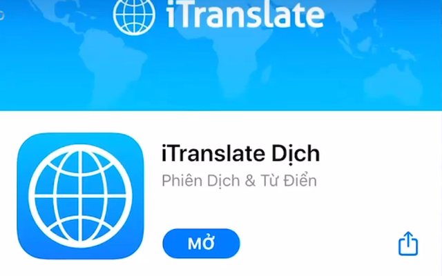 itranslate dịch tiếng trung sang tiếng Việt