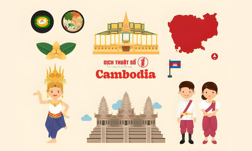 tiếng khmer là ngôn ngữ chính thức của campuchia (cambodia)