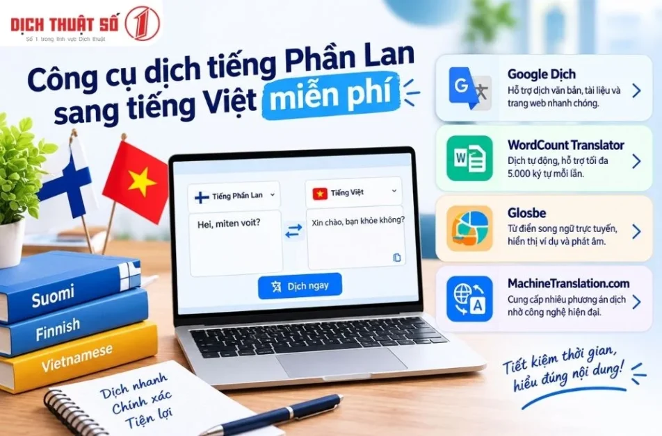 Công cụ dịch tiếng Phần Lan sang tiếng Việt miễn phí