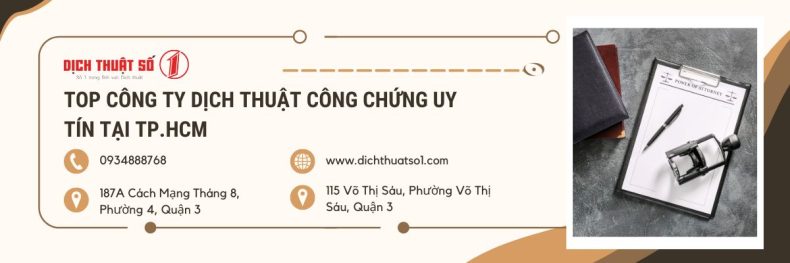 TOP 10 Công ty dịch thuật công chứng TPHCM