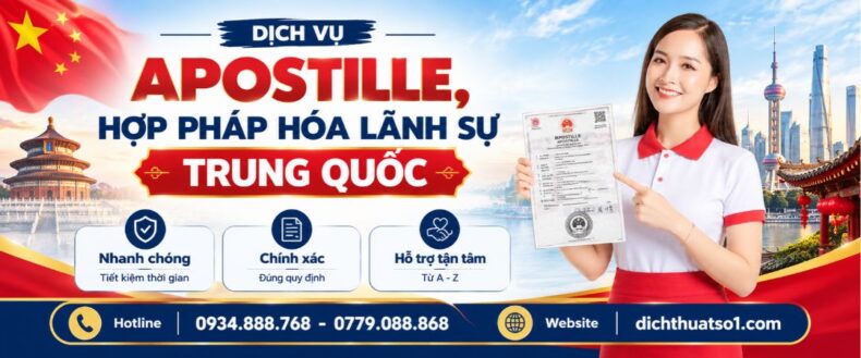 Dịch vụ Apostille, hợp pháp hóa lãnh sự Trung Quốc