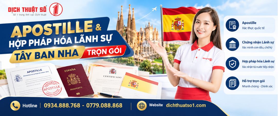 Hợp pháp hóa lãnh sự Tây Ban Nha: Thủ tục & Dịch vụ 2026