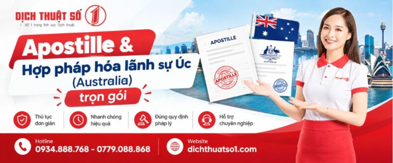 Apostille & Hợp pháp hóa lãnh sự Úc (Australia) trọn gói