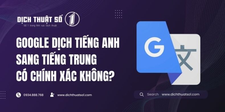 Google dịch tiếng Anh sang tiếng Trung