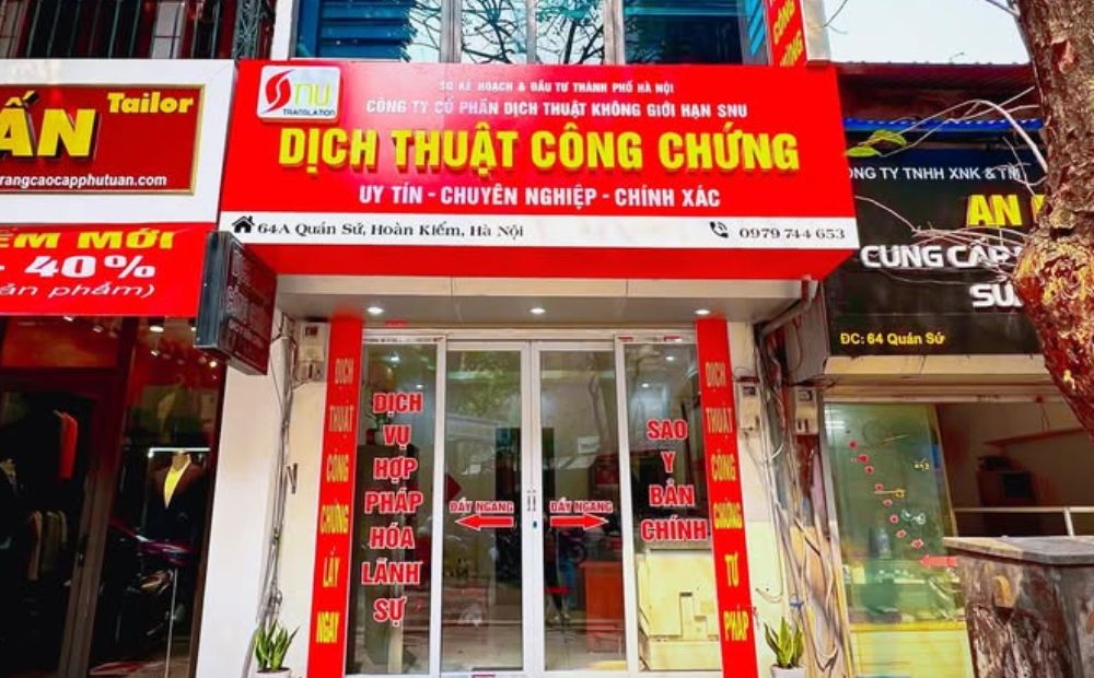 Công ty dịch thuật công chứng SNU Hà Nội