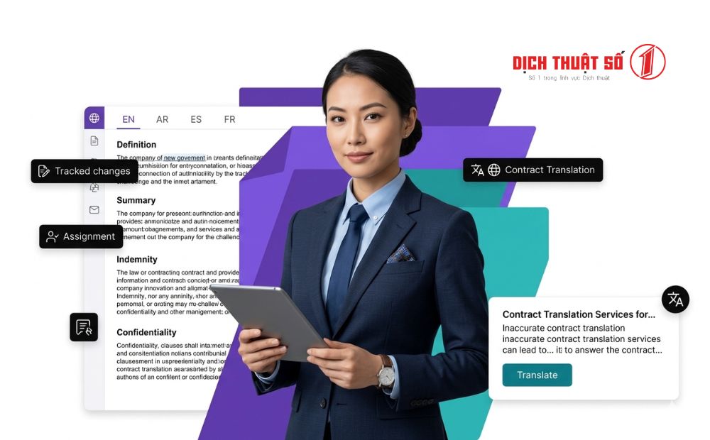 Dịch thuật hợp đồng là quá trình chuyển đổi nội dung từ ngôn ngữ gốc sang ngôn ngữ đích