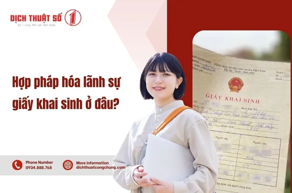 Hợp pháp hóa lãnh sự giấy khai sinh được thực hiện tại các cơ quan có thẩm quyền khác nhau