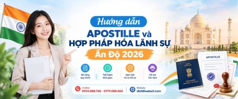 Hướng dẫn Apostille và Hợp pháp hóa lãnh sự Ấn Độ 2026