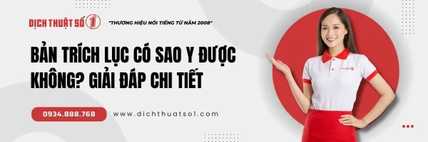 bản trích lục có sao y được không
