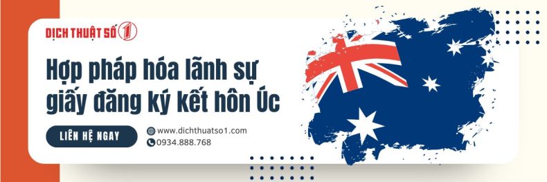 hợp pháp hóa lãnh sự giấy đăng ký kết hôn Úc