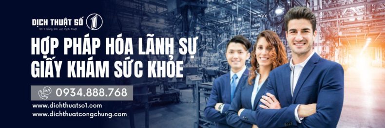 Hợp pháp hóa lãnh sự giấy khám sức khỏe