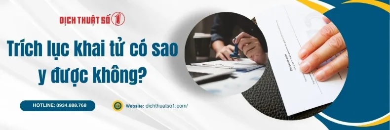 trích lục khai tử có sao y được không
