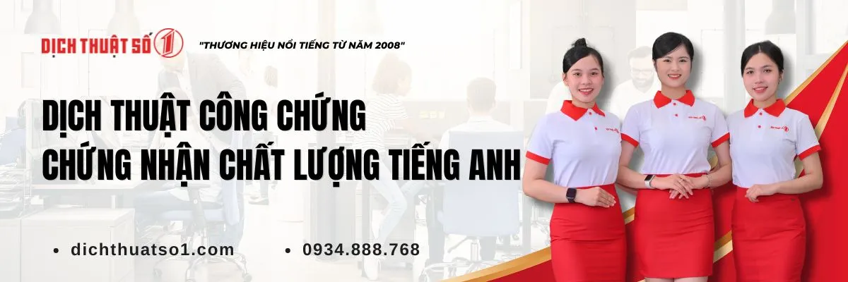 Dịch Thuật Công Chứng Giấy Chứng Nhận Chất Lượng Sang Tiếng Anh Phí Rẻ