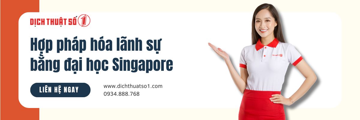Dịch Vụ Hợp Pháp Hóa Lãnh Sự Bằng Đại Học Singapore Nhanh Chóng