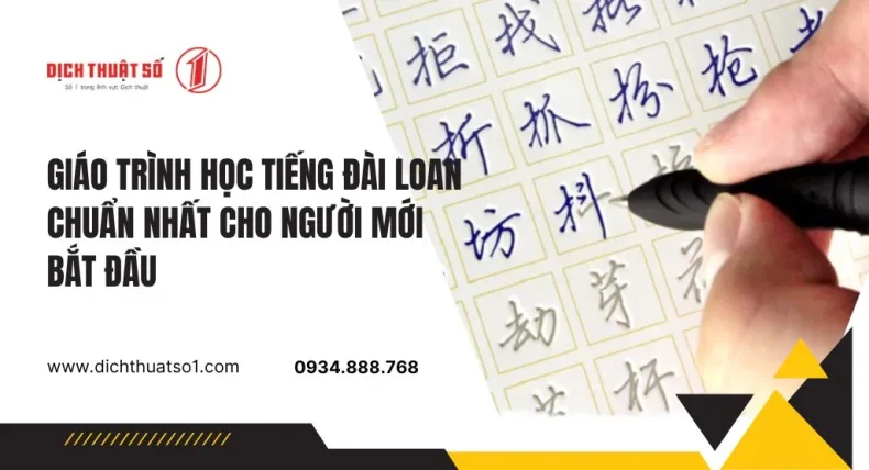 Giáo Trình Học Tiếng Đài Loan Chuẩn Nhất Cho Người Mới Bắt Đầu