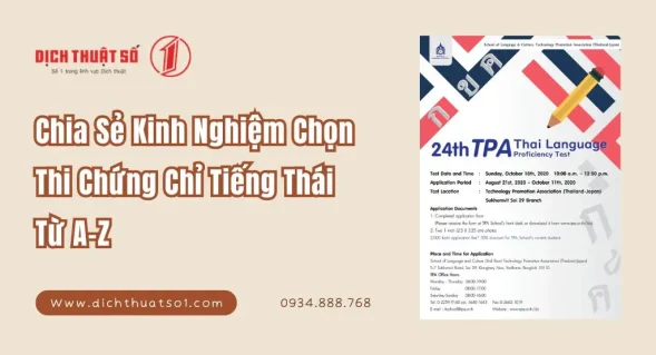 Chia Sẻ Kinh Nghiệm Chọn Thi Chứng Chỉ Tiếng Thái Từ A–Z