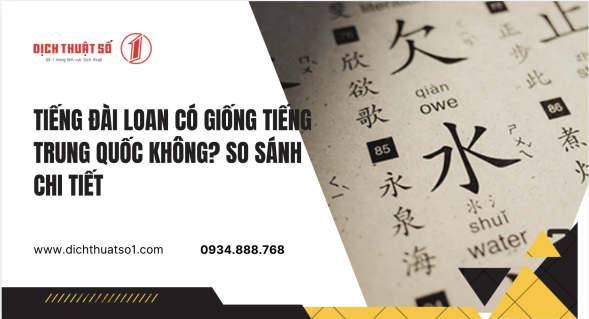 Tiếng Đài Loan Có Giống Tiếng Trung Quốc Không