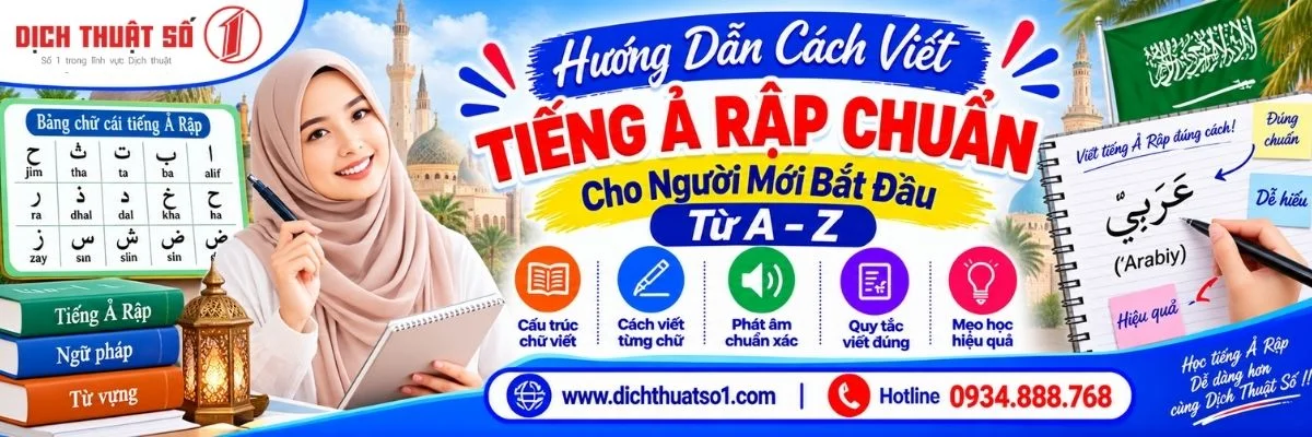 Hướng Dẫn Cách Viết Tiếng Ả Rập Chuẩn Cho Người Mới Bắt Đầu Từ A–Z