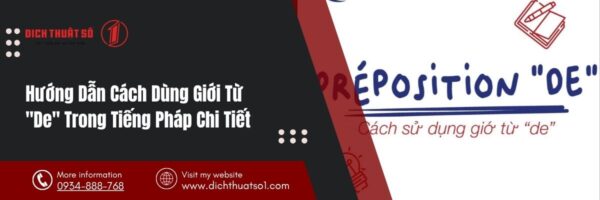 Hướng Dẫn Cách Dùng Giới Từ "De" Trong Tiếng Pháp Chi Tiết
