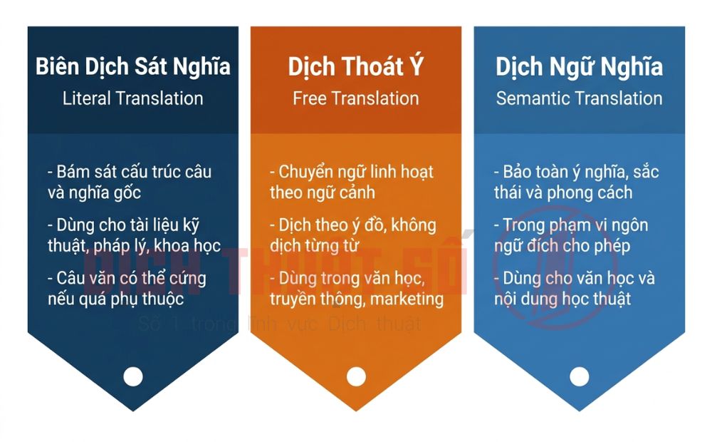 Phân loại các loại hình biên dịch theo phương pháp dịch