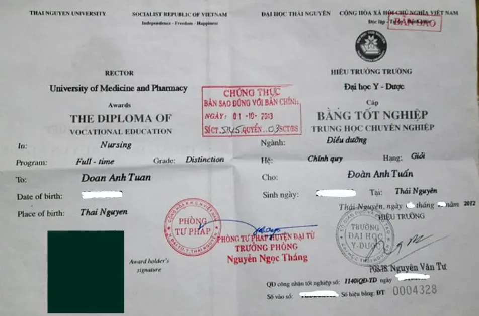Bằng đại học công chứng là giấy tờ vô thời hạn