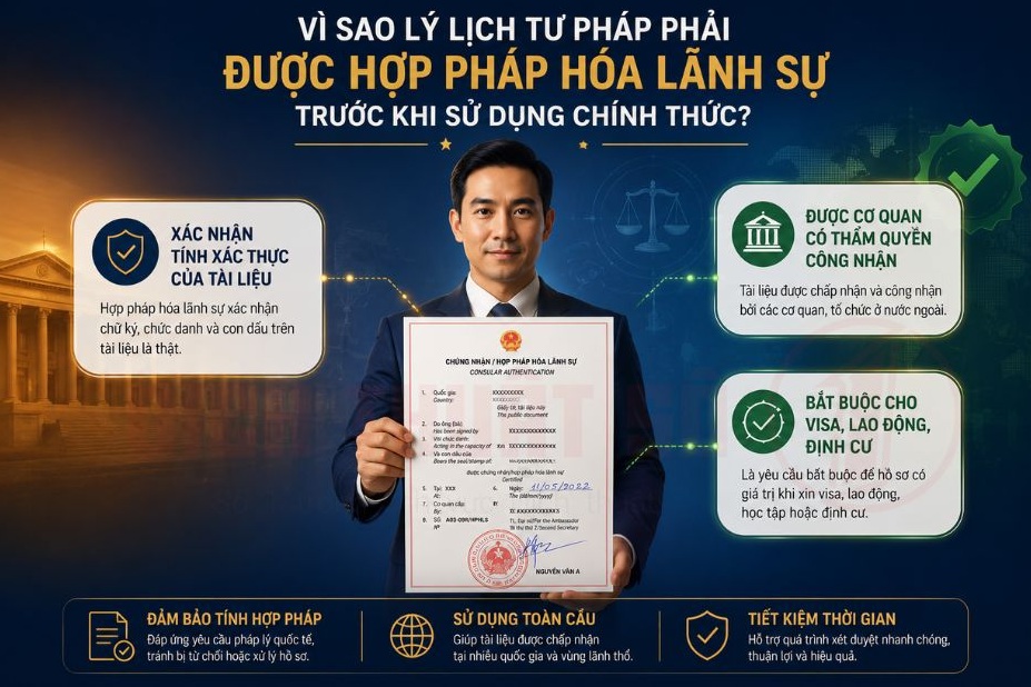 Tại sao phải hợp pháp hóa lãnh sự lý lịch tư pháp?