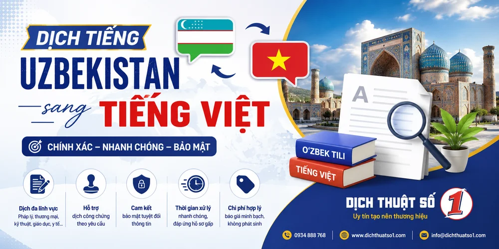 Tài liệu thường được dịch tiếng Uzbek sang tiếng Việt