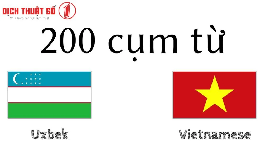 Có nhiều cụm từ thường gặp khi dịch tiếng Uzbek