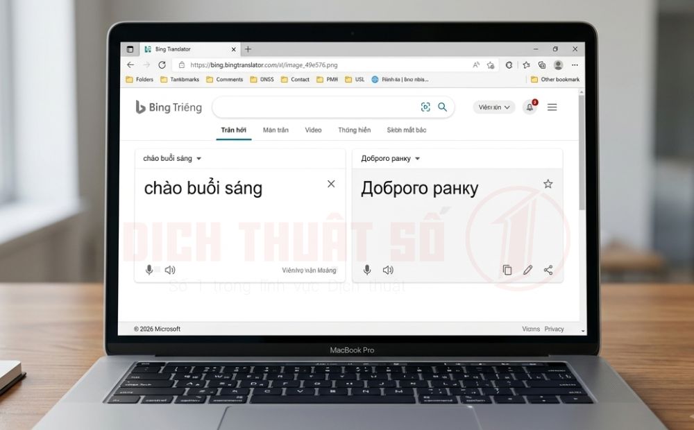 Microsoft Translator Dịch từ Tiếng Việt sang Tiếng Ukraina
