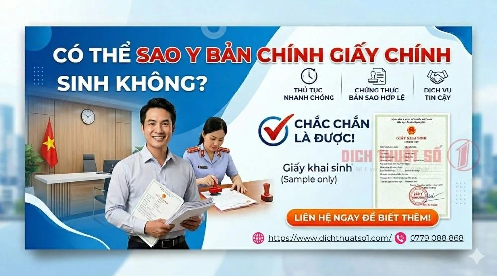 Giấy khai sinh có sao y bản chính được không?