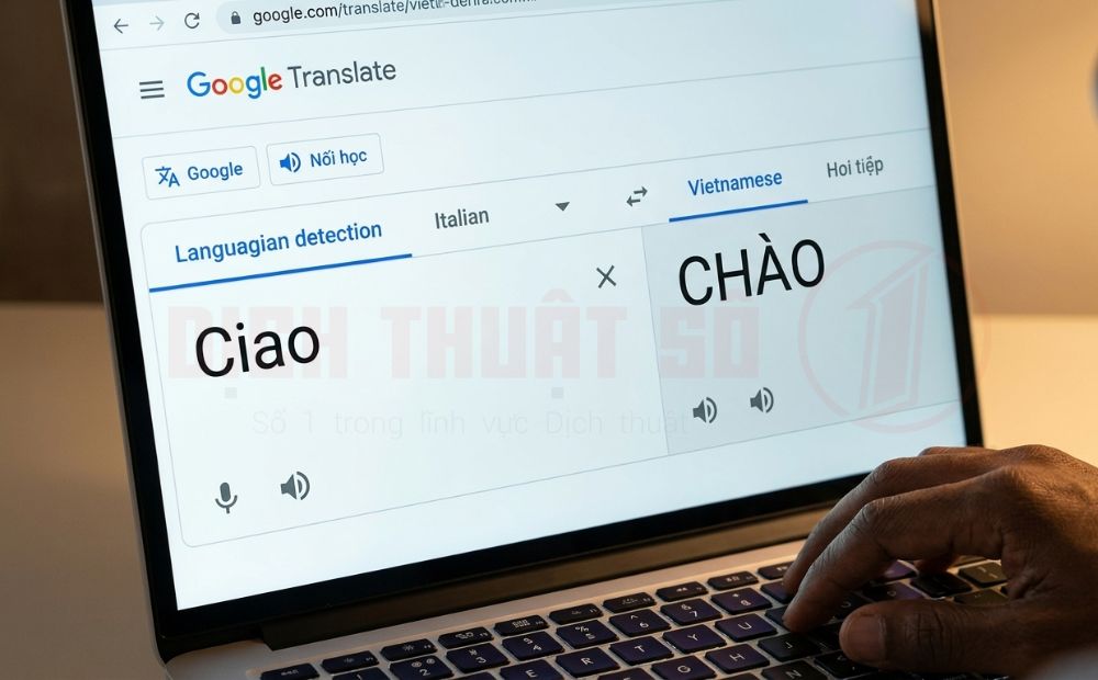 Google dịch Tiếng Italia sang Tiếng Việt