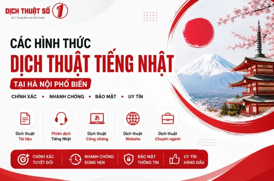 Các hình thức dịch thuật tiếng Nhật tại Hà Nội phổ biến