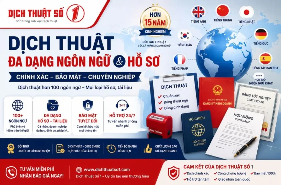 Dịch thuật đa dạng ngôn ngữ và hồ sơ