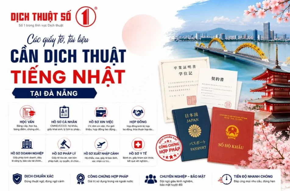 Tài liệu cần dịch thuật tiếng Nhật tại Đà Nẵng
