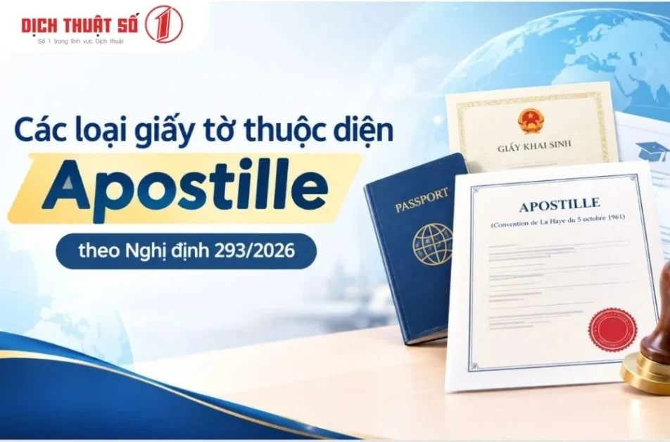 Các loại giấy tờ thuộc diện Apostille tại Việt Nam