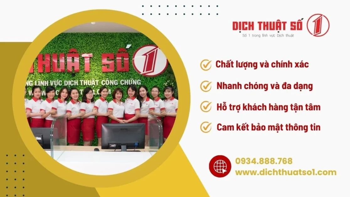 Dịch Thuật Số 1 chính là sự lựa chọn tốt nhất