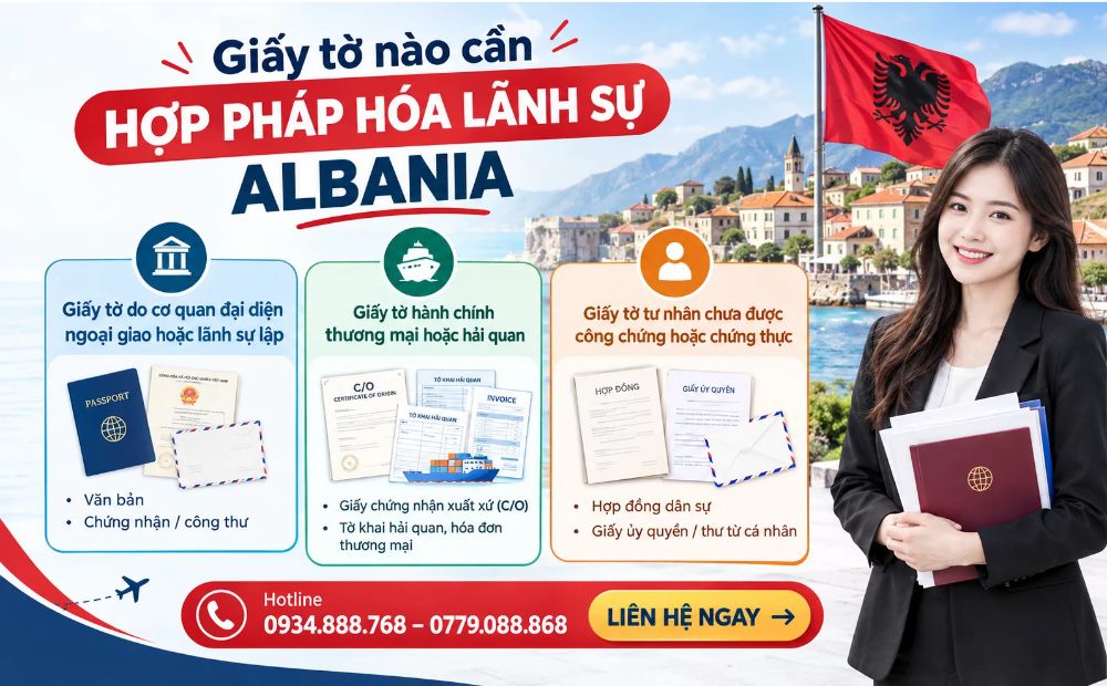 Giấy tờ nào cần hợp pháp hóa lãnh sự Alban