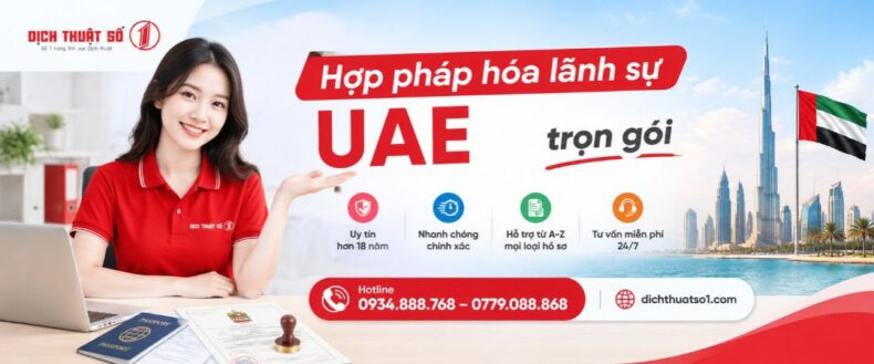 Hợp pháp hóa lãnh sự UAE trọn gói, báo giá 2026