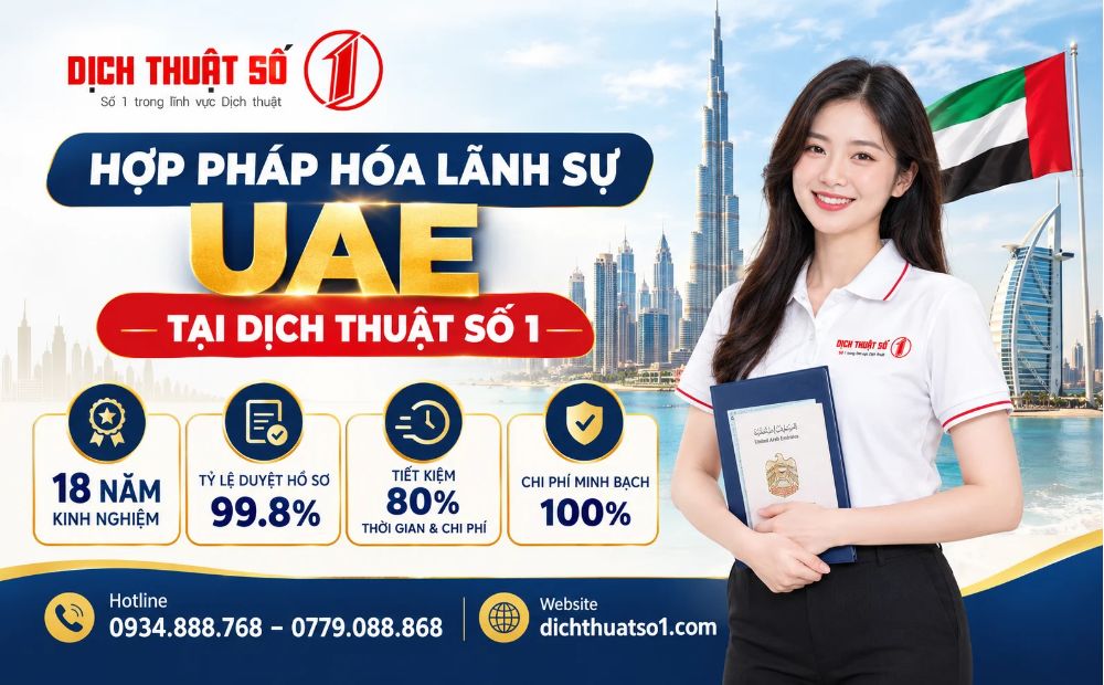 Dịch vụ hợp pháp hóa lãnh sự UAE tại Dịch Thuật Số 1